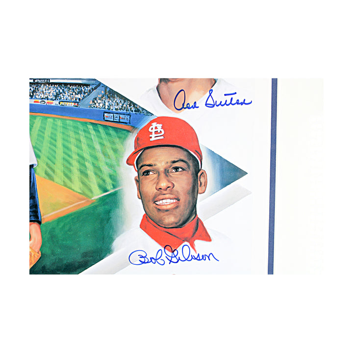 Seaver Ryan Carlton Multi Signed 3000 SO 23x29 Litho LE 19/100 All American LOA