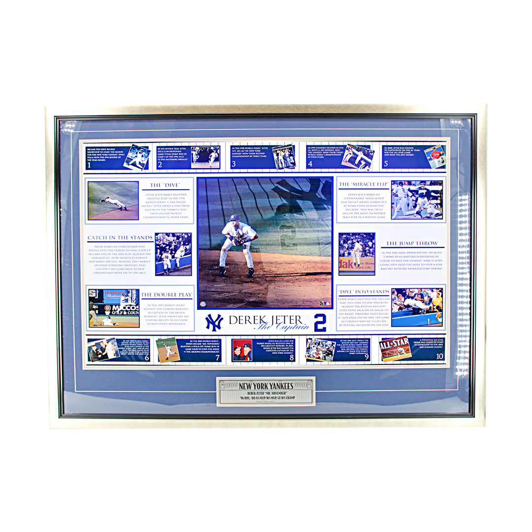 Derek Jeter New York Yankees Career History Steiner Collage 19x31