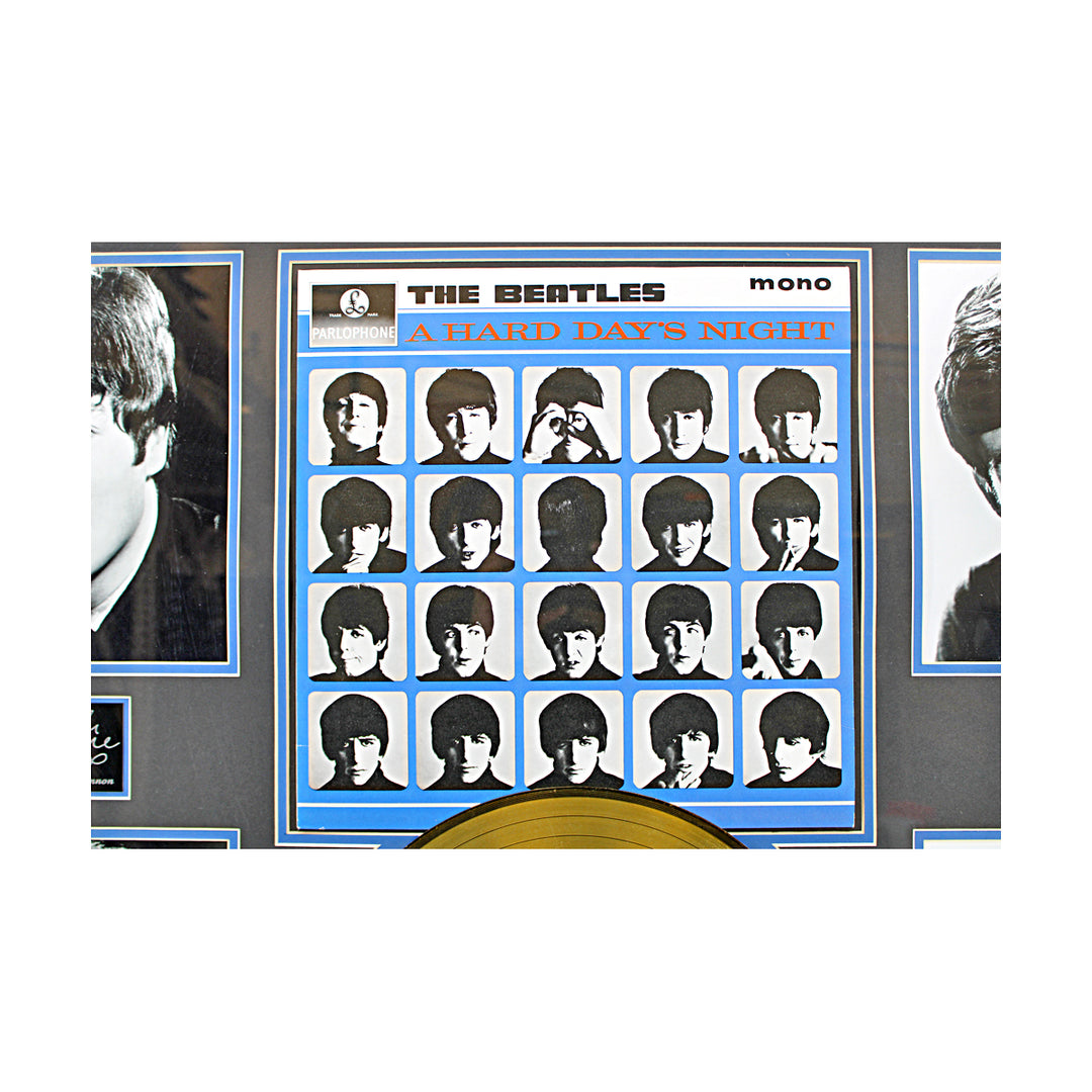 The Beatles A Hard Day?s Night Framed Record Collage 33x38 Facsimile Autos