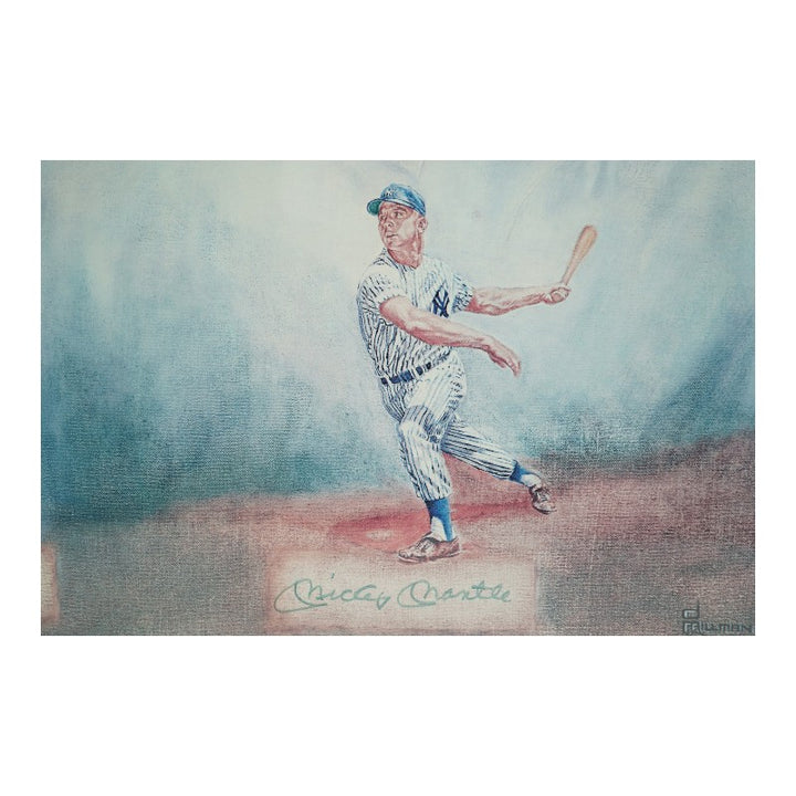 Mantle Mays Snider Yankees Giants Mets Multi Signed Litho LE LE 433/1603 JSA LOA