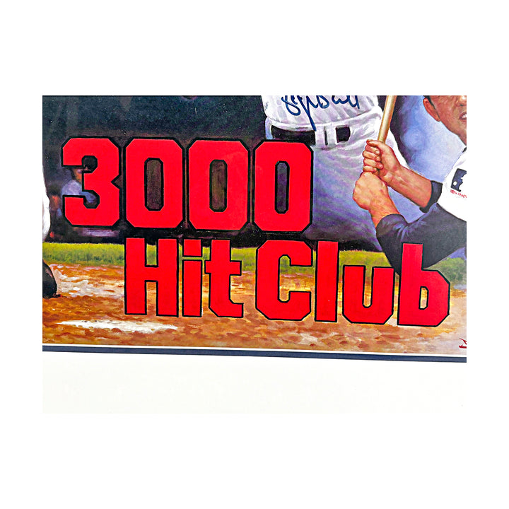 Rose Aaron Mays 3000 Hit Doo S. Oh 22x35 Multi Signed Framed Lithograth JSA LOA