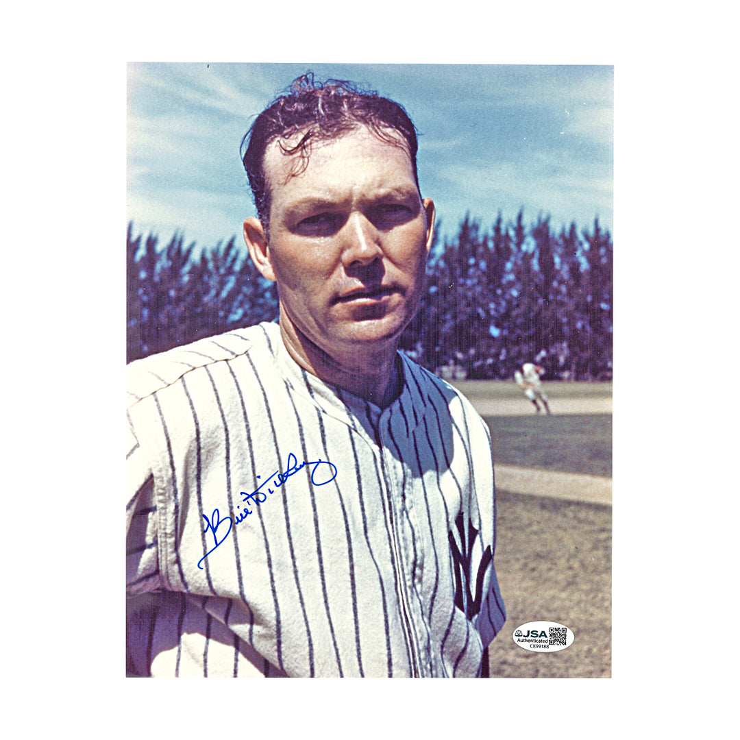 Bill Dickey New York Yankees Autographed 8x10 Photo JSA COA