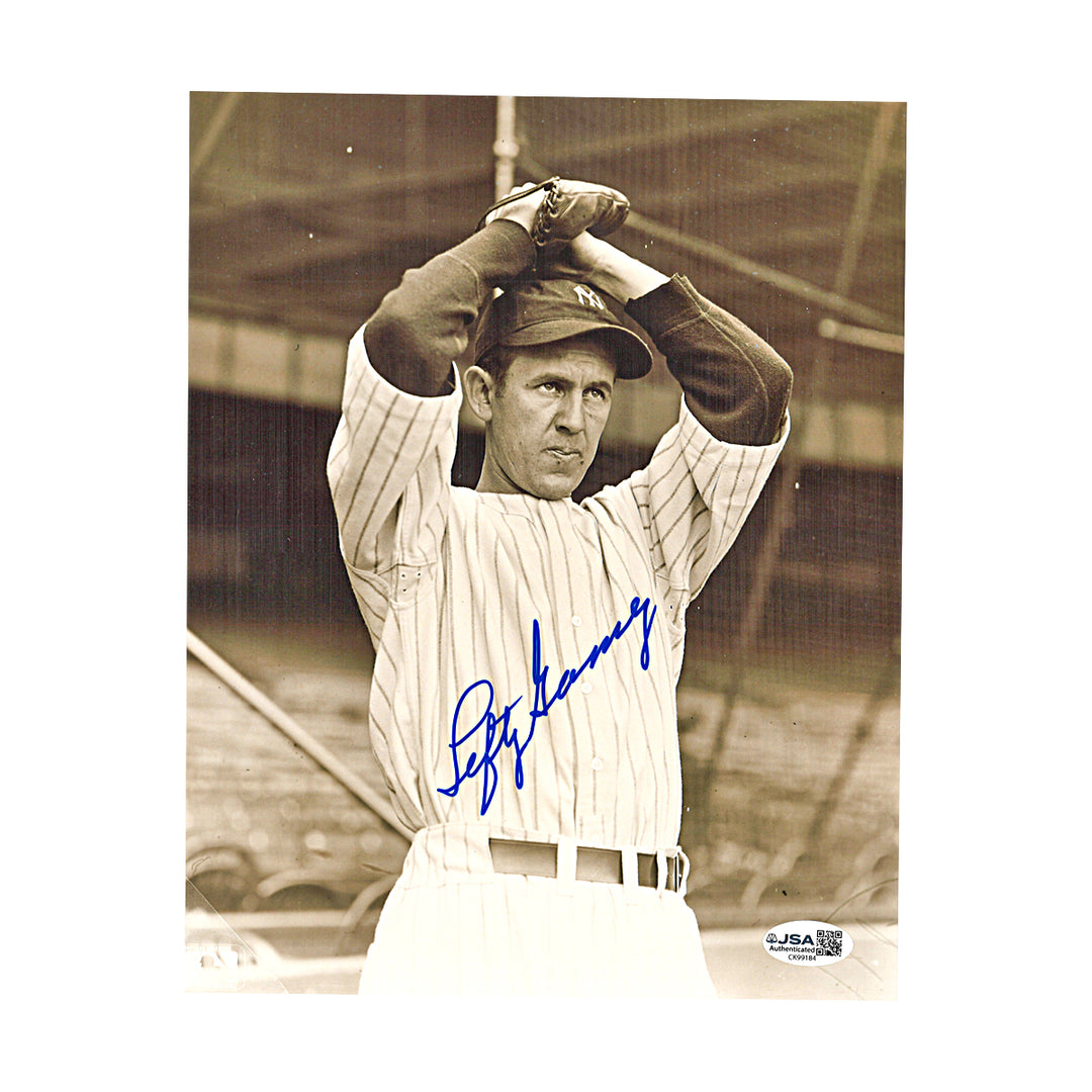 Lefty Gomez New York Yankees Autographed 8x10 Photo JSA COA