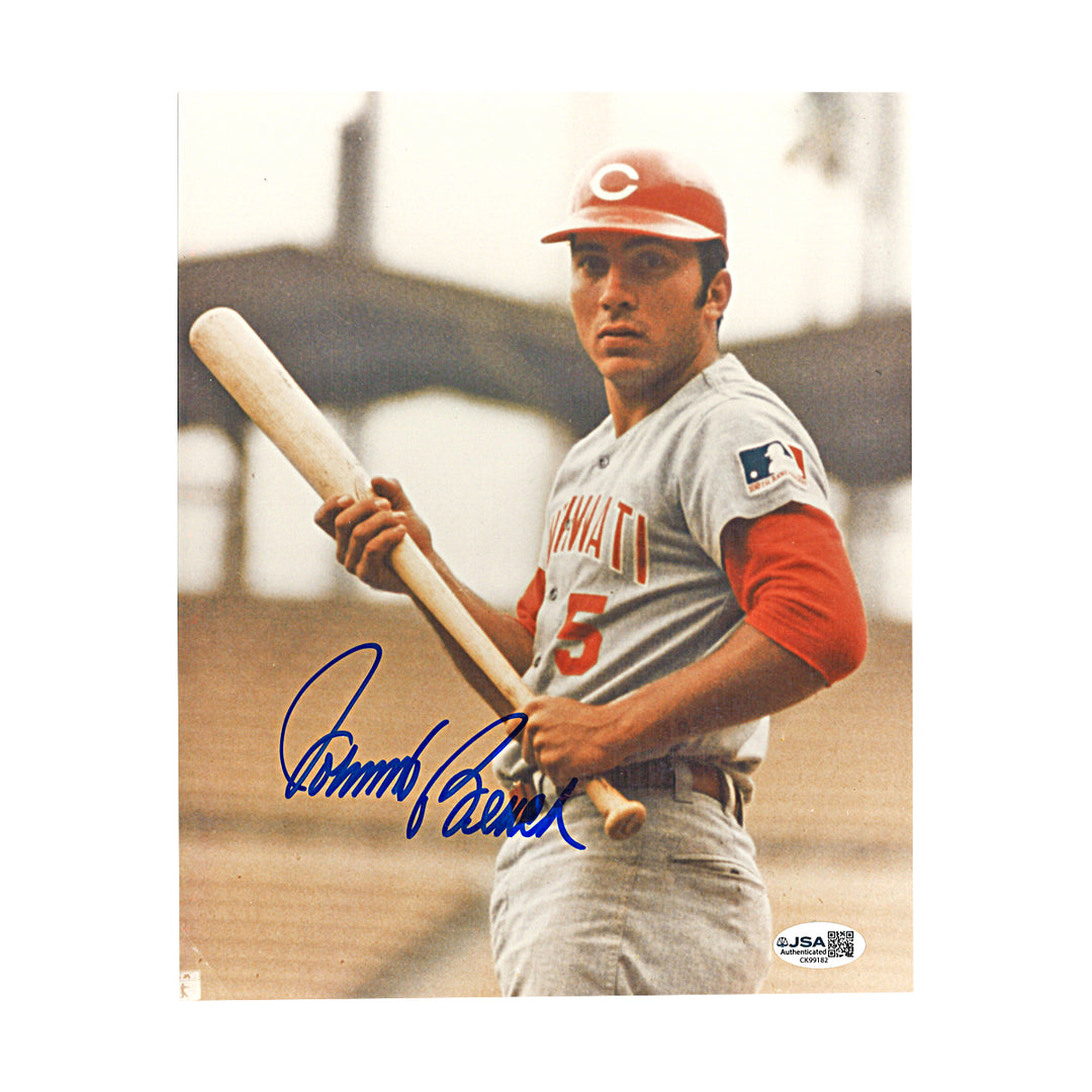 Johnny Bench Cincinnati Reds Autographed 8x10 Photo JSA COA