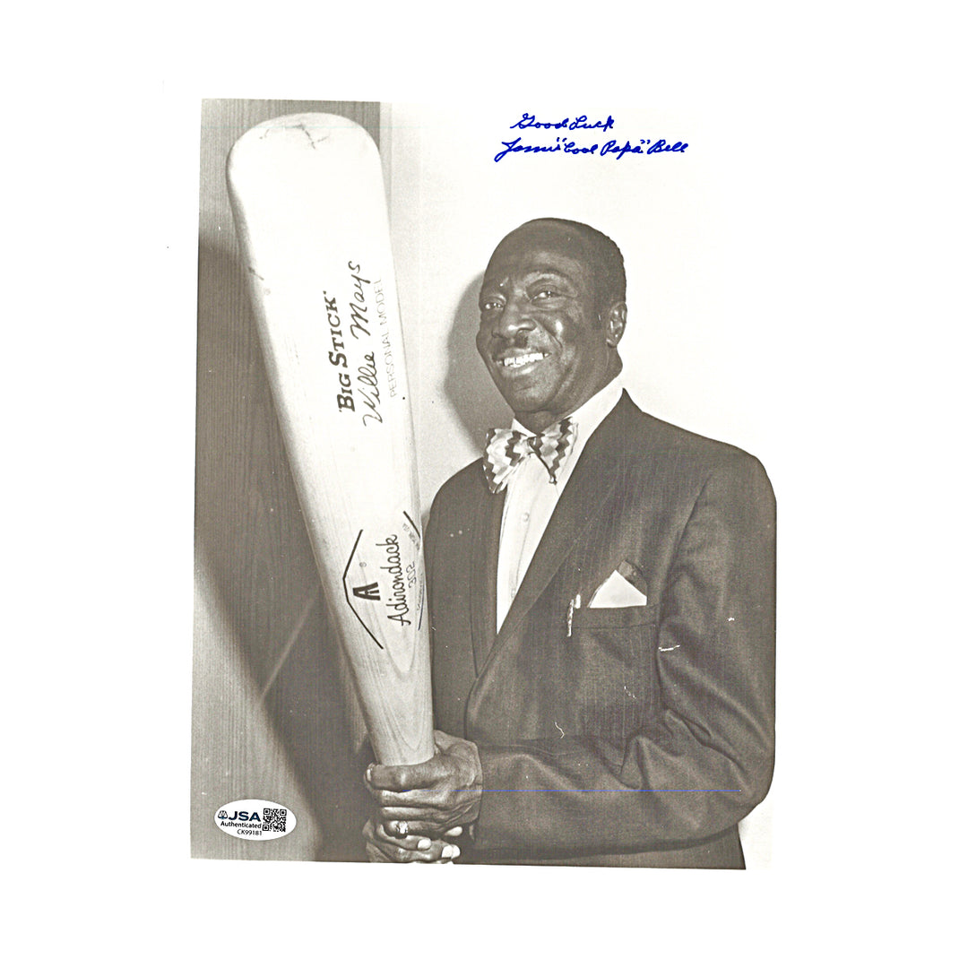 Cool Papa Bell Negro Leagues Autographed Inscribed 8x10 Photo JSA COA