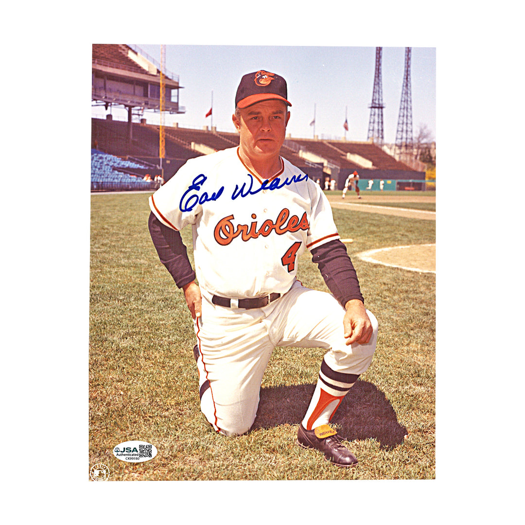 Earl Weaver Baltimore Orioles Autographed 8x10 Photo JSA COA