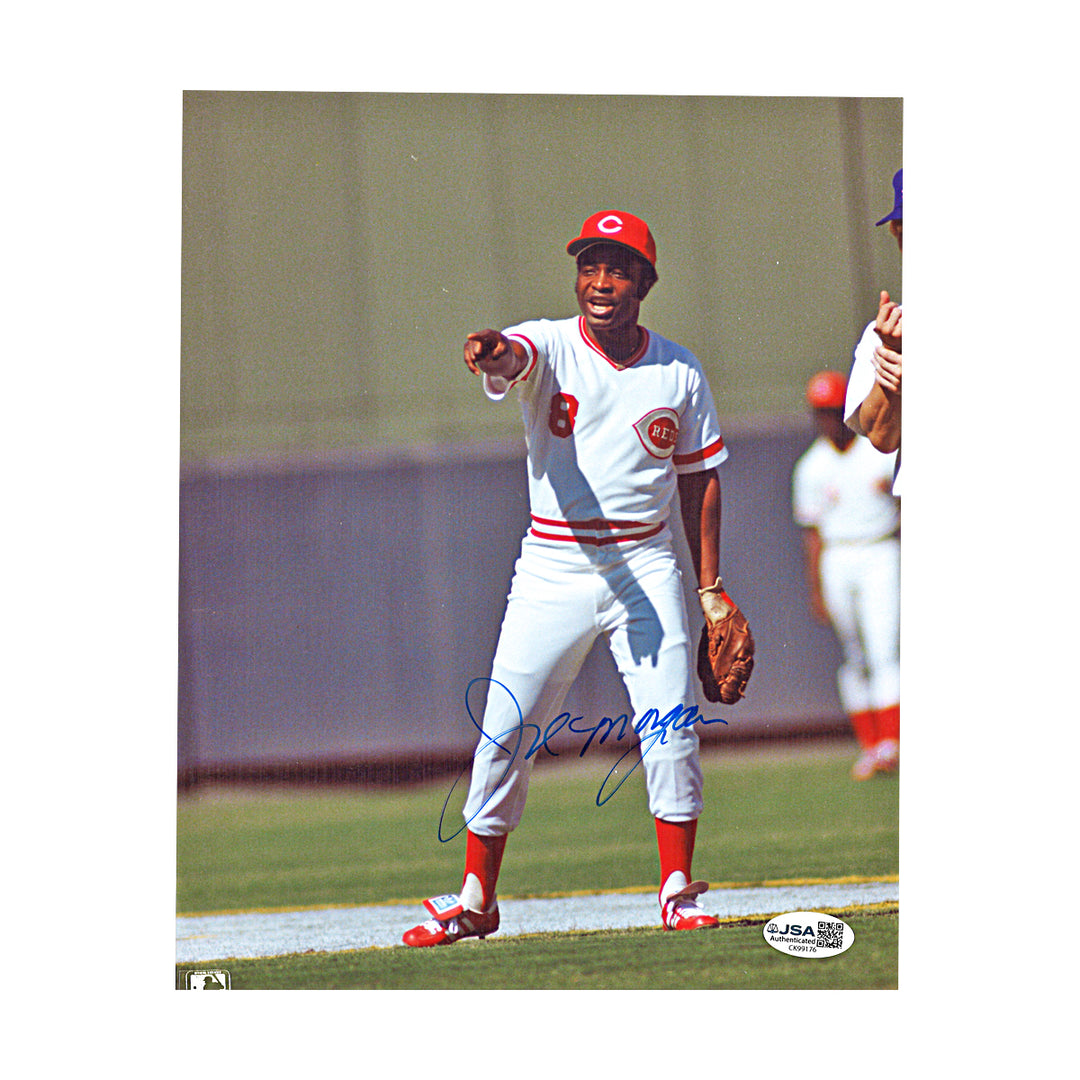 Joe Morgan Cincinnati Reds Autographed 8x10 Photo JSA COA