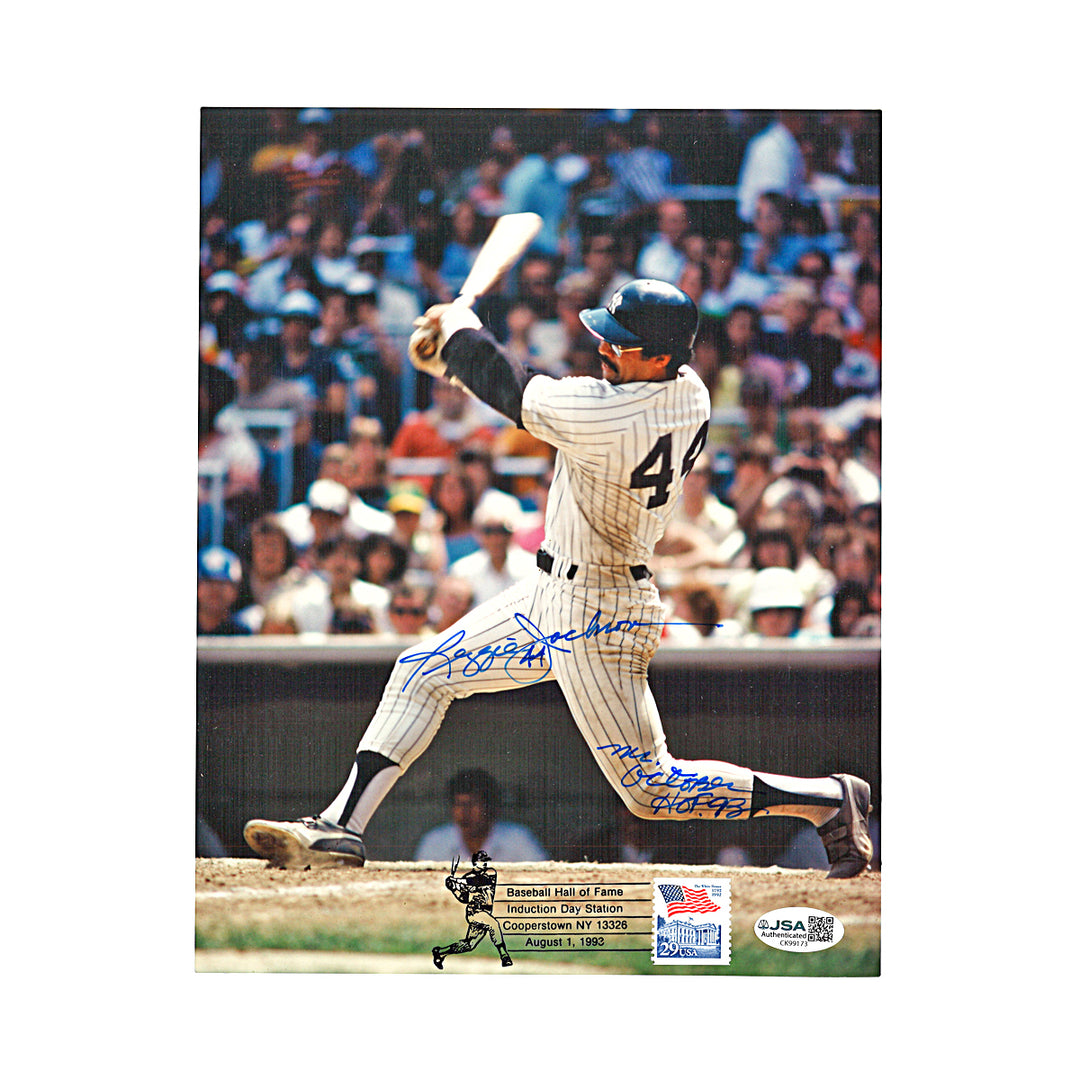 Reggie Jackson New York Yankees Autographed Inscribed 8x10 Photo JSA COA