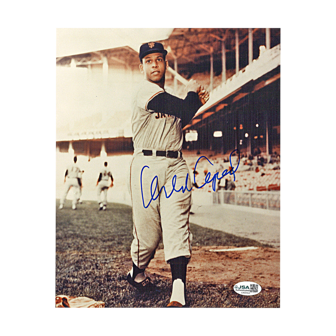 Orlando Cepeda San Francisco Giants Autographed 8x10 Photo JSA COA