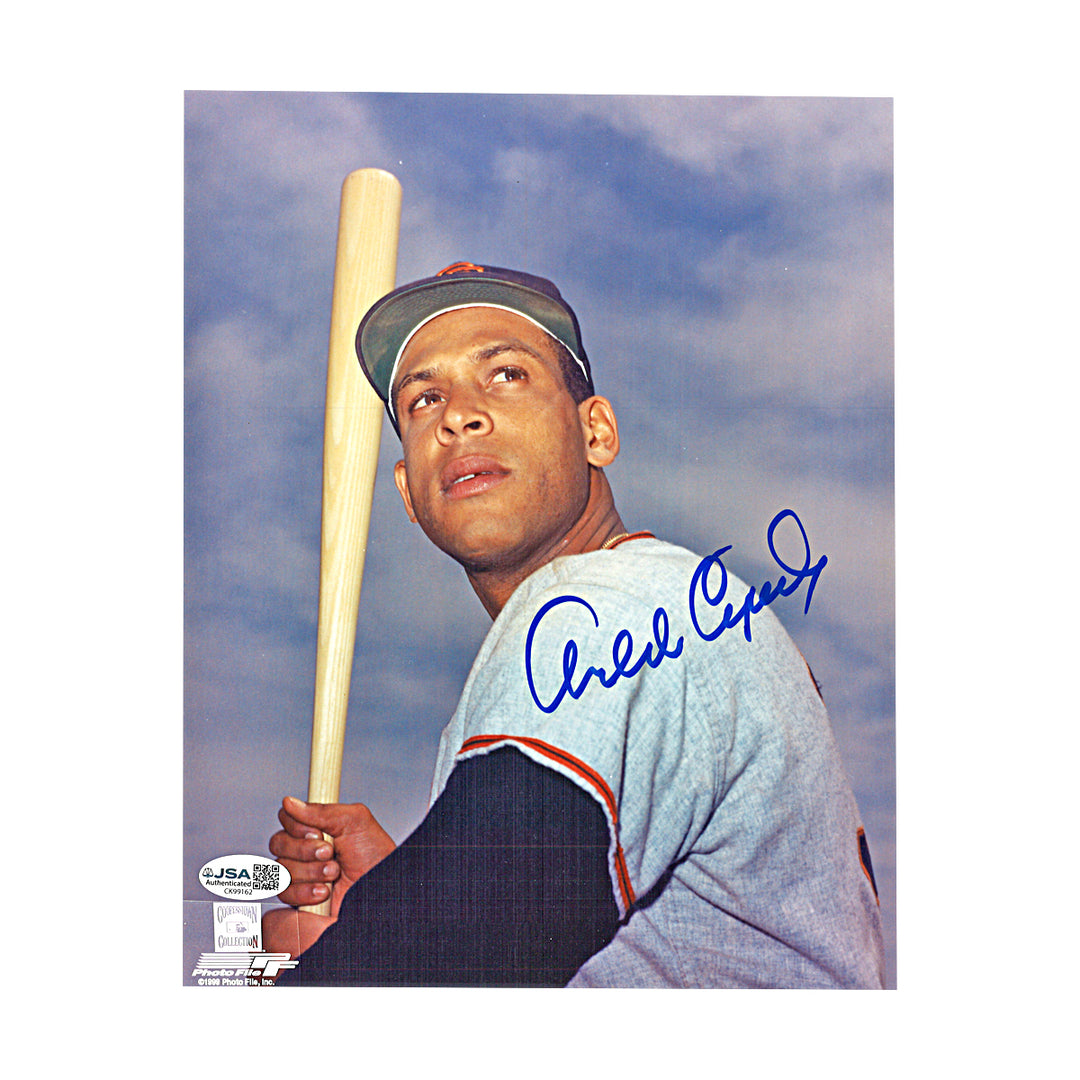 Orlando Cepeda San Francisco Giants Autographed Headshot 8x10 Photo JSA COA