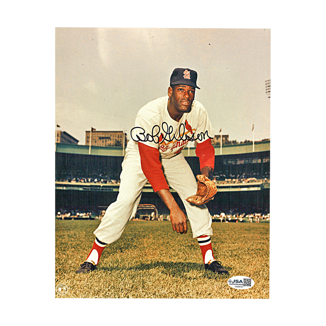 Bob Gibson St Louis Cardinals Autographed 8x10 Photo JSA COA