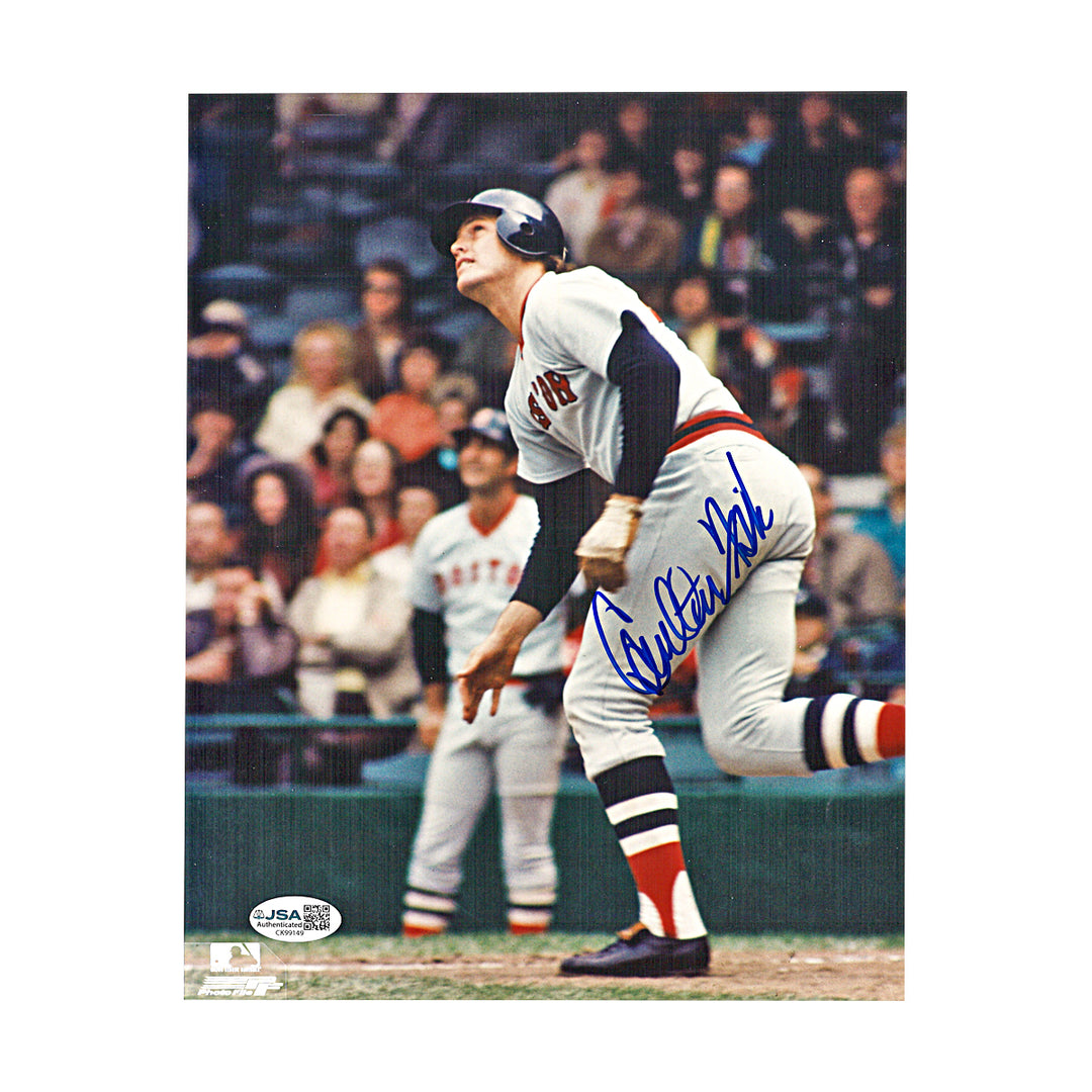 Carlton Fisk Boston Red Sox Autographed 8x10 Photo JSA COA