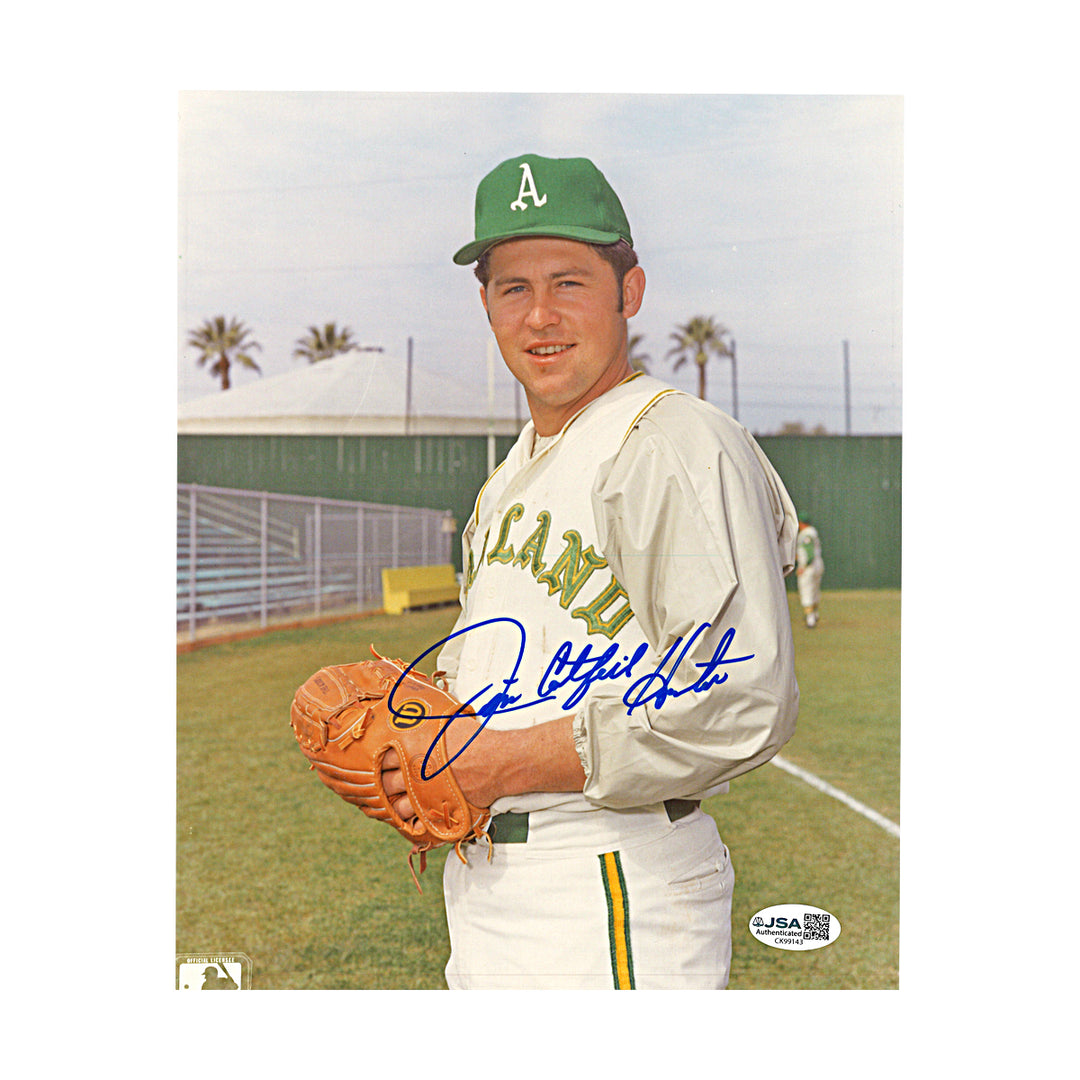 Jim Catfish Hunter Oakland A's Autographed 8x10 Photo JSA COA