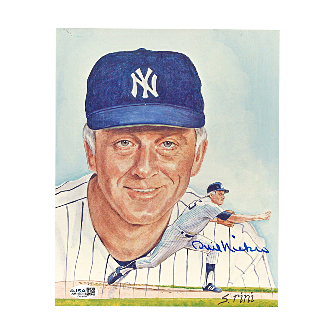 Phil Niekro New York Yankees Autographed S Rini 8x10 Photo JSA COA