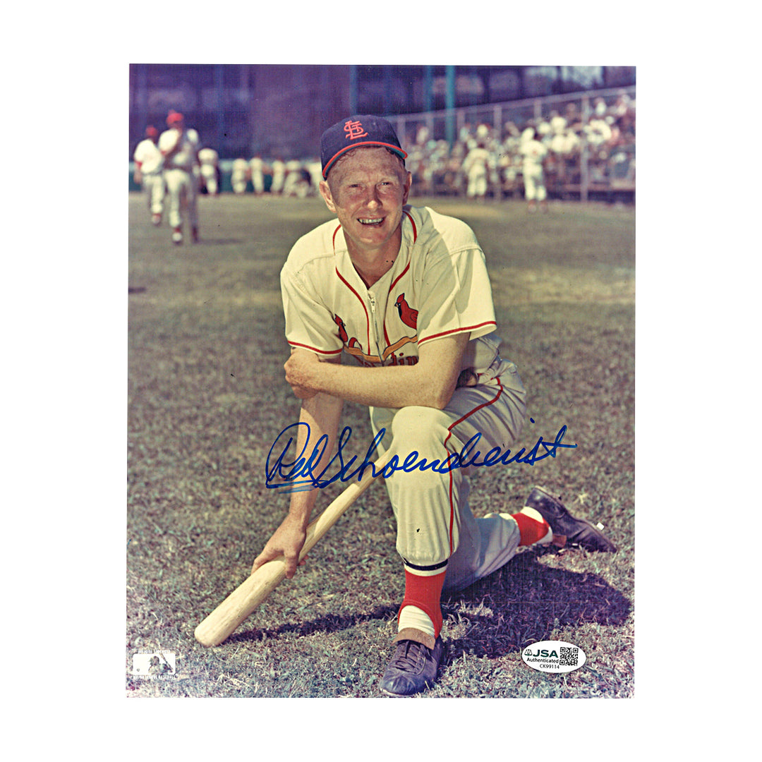 Red Schoendienst St Louis Cardinals Autographed 8x10 Photo JSA COA
