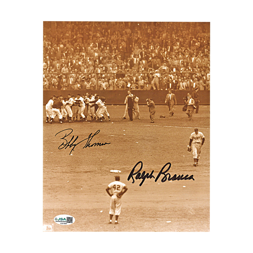 Bobby Thomson Ralph Branca San Francisco Giants Autographed 8x10 Photo JSA COA