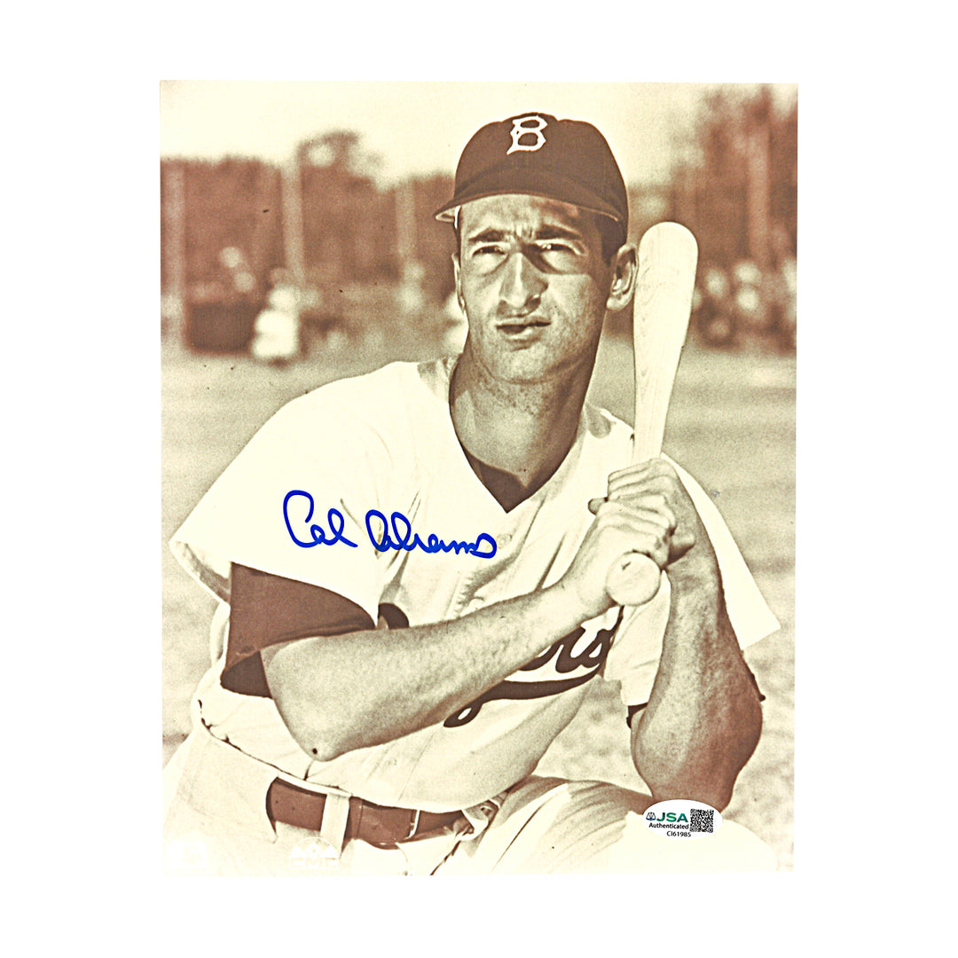 Cal Abrams Los Angeles Dodgers Autographed 8x10 Photo JSA COA