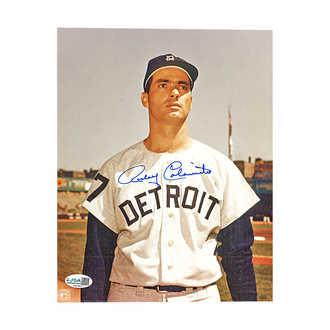 Rocky Colavito Detroit Tigers Autographed 8x10 Photo JSA COA