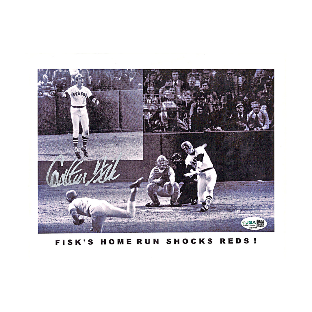 Carlton Fisk Boston Red Sox Autographed 8x10 Photo JSA COA-2