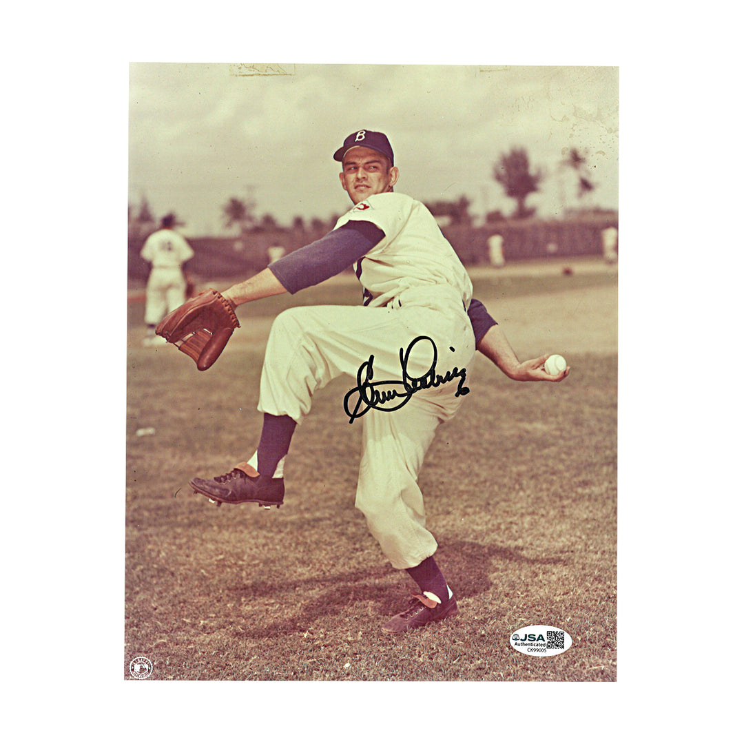 Clem Labine Los Angeles Dodgers Autographed 8x10 Photo JSA COA