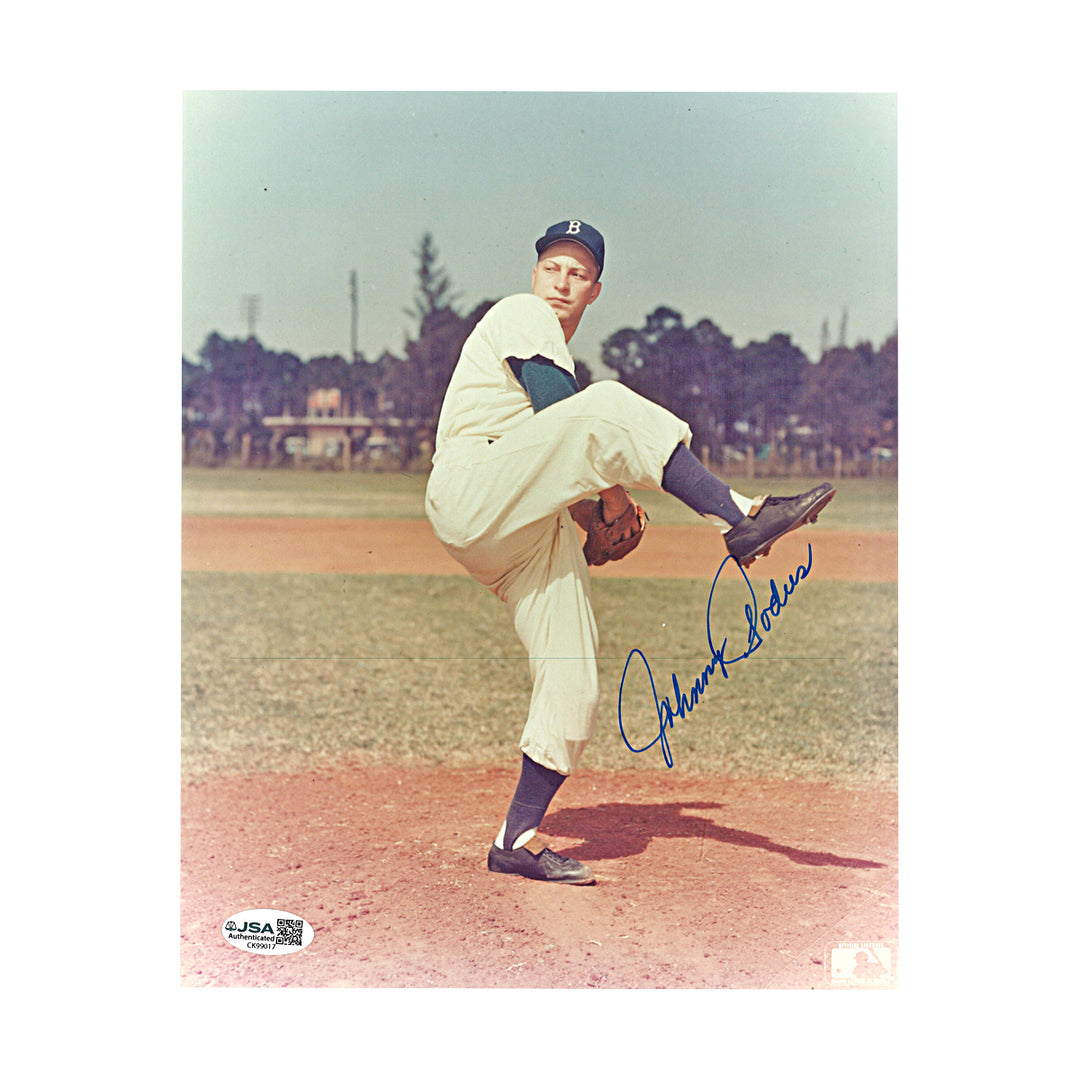 Johnny Podres Los Angeles Dodgers Autographed 8x10 Photo JSA COA