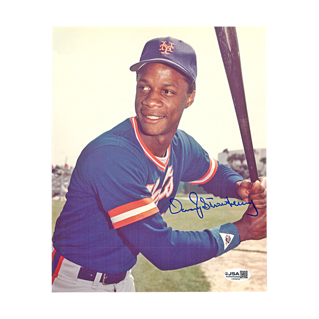 Darryl Strawberry New York Mets Autographed 8x10 Photo JSA COA