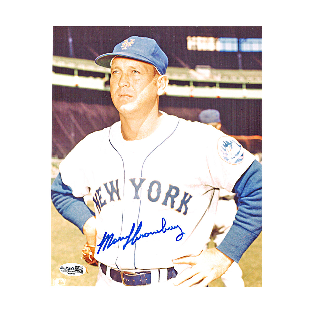 Marv Throneberry New York Mets Autographed 8x10 Photo JSA COA