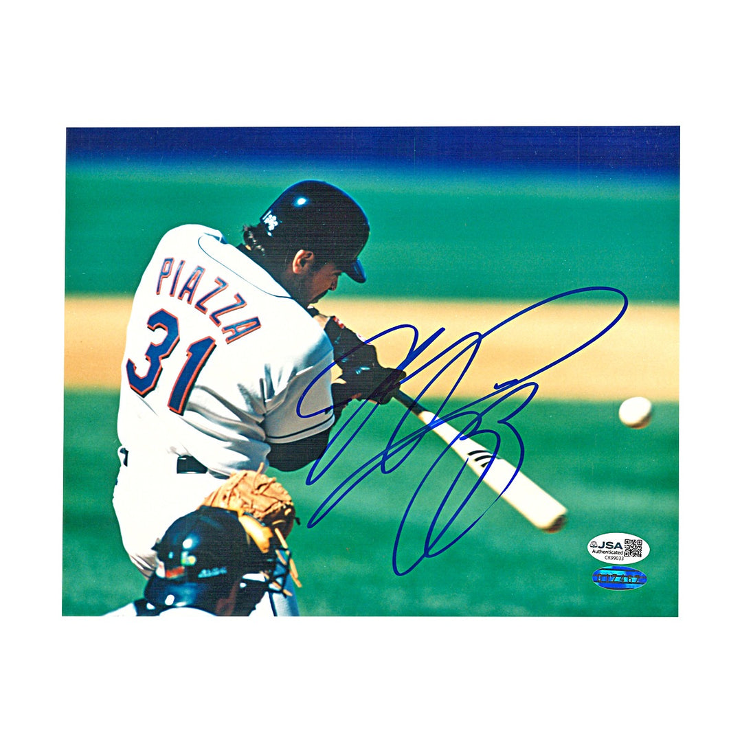 Mike Piazza New York Mets Autographed 8x10 Photo JSA COA
