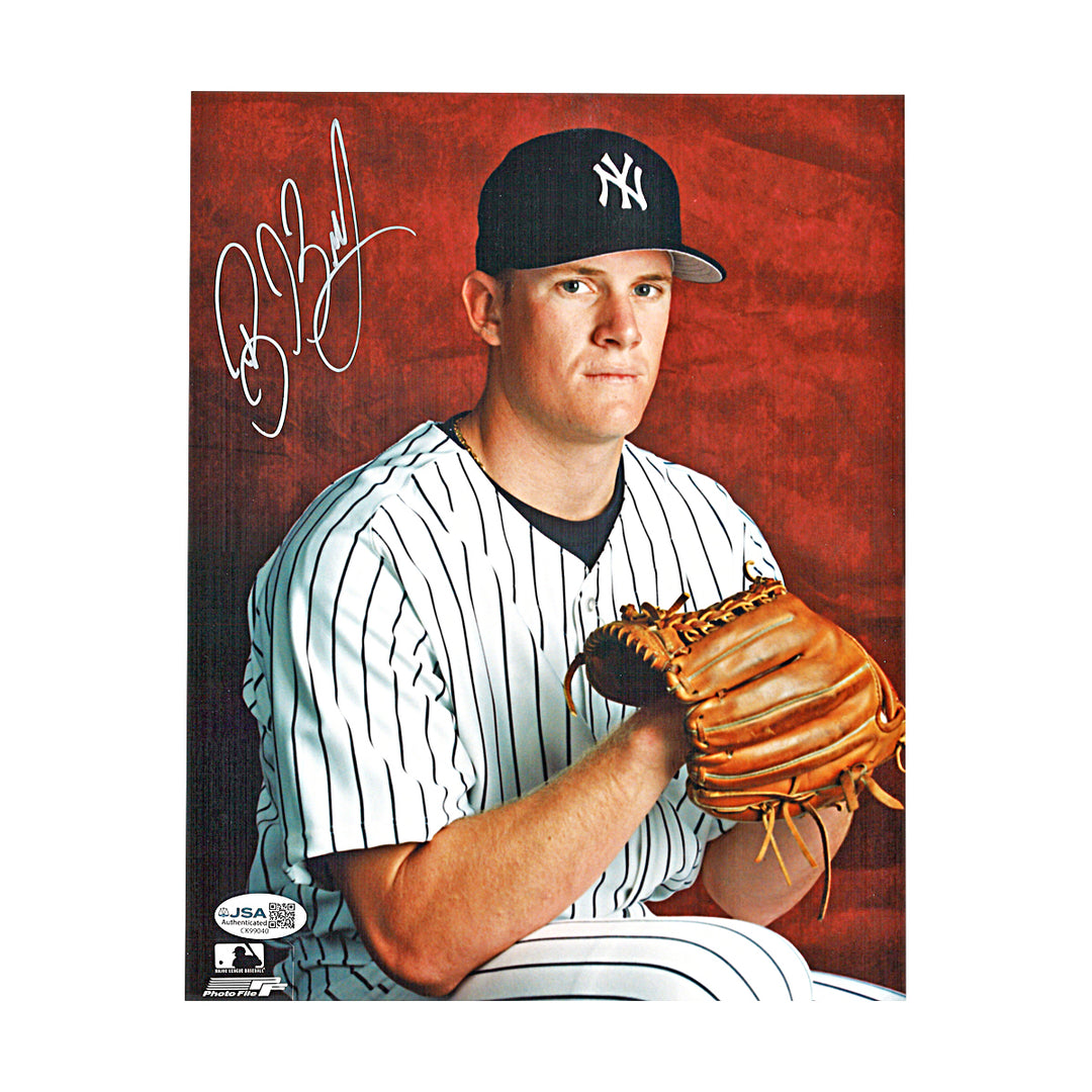 Ryan Bradley New York Yankees Autographed 8x10 Photo JSA COA