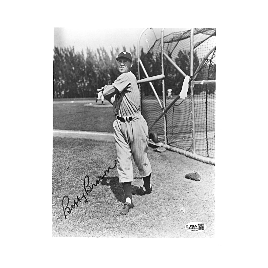 Bobby Brown New York Yankees Autographed 8x10 Photo JSA COA