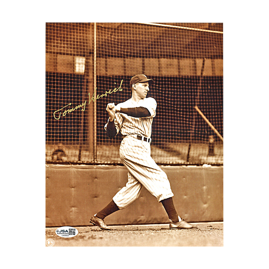 Tommy Henrich New York Yankees Autographed 8x10 Photo JSA COA-3