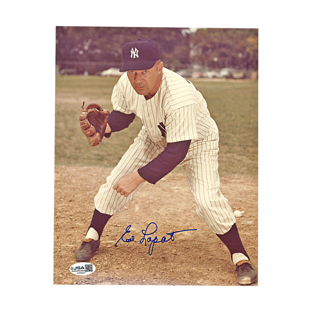 Ed Lopat New York Yankees Autographed 8x10 Photo JSA COA