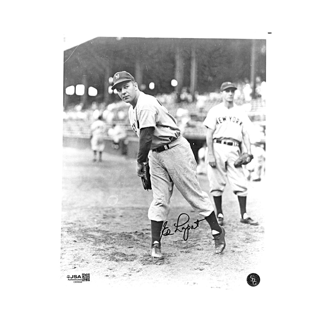Ed Lopat New York Yankees Autographed B&W 8x10 Photo JSA COA