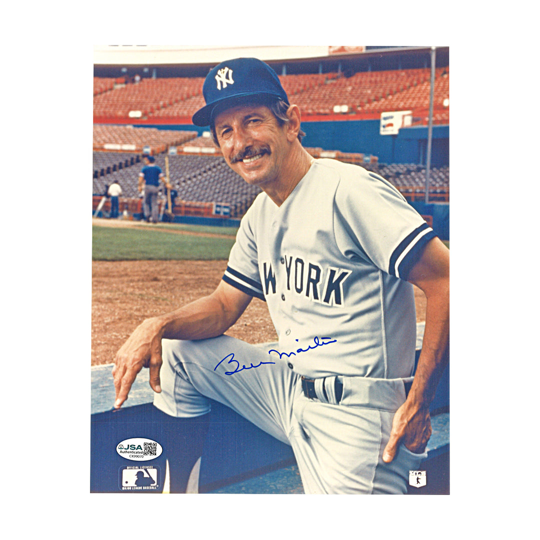 Billy Martin New York Yankees Autographed 8x10 Photo JSA COA