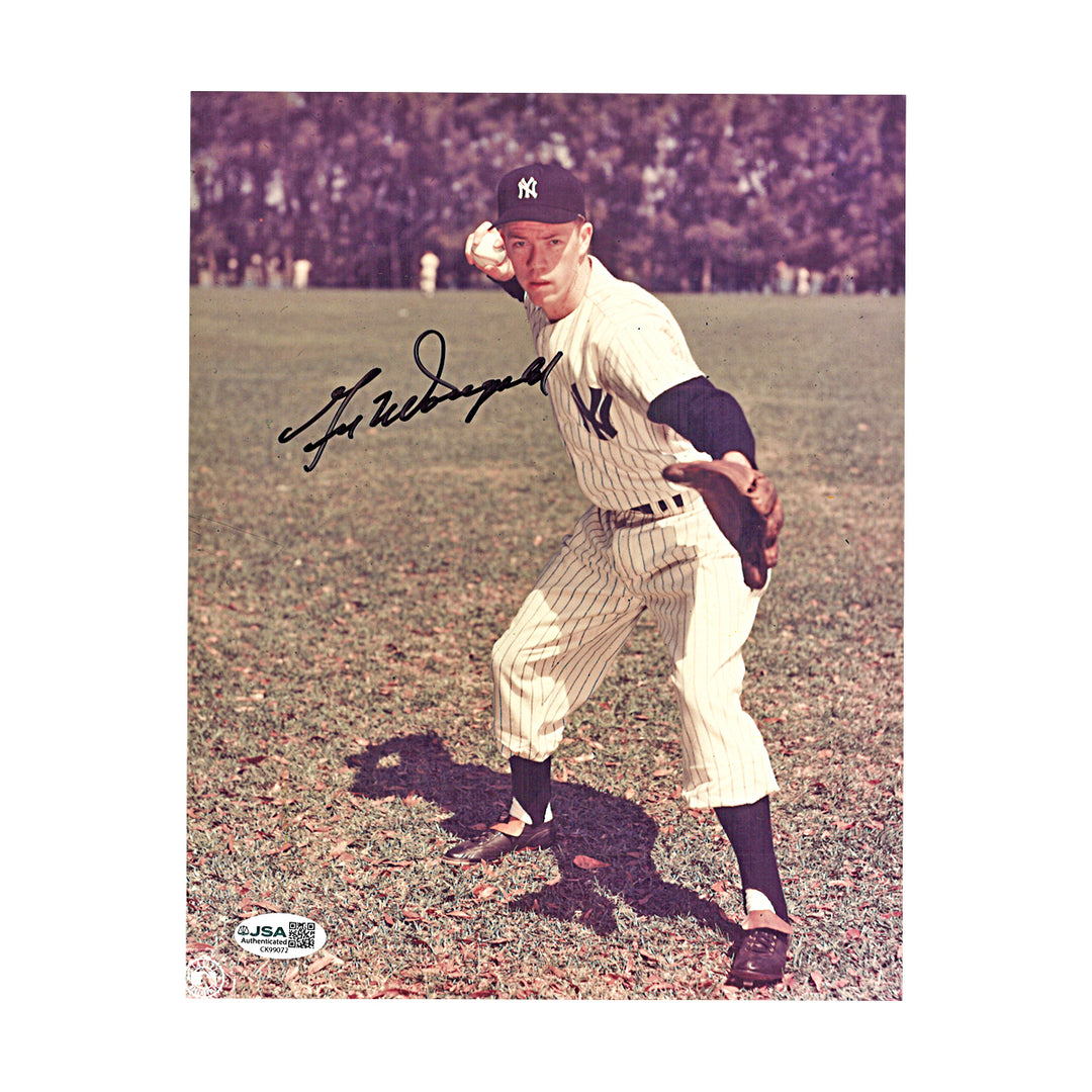 Gil McDougald New York Yankees Autographed 8x10 Photo JSA COA