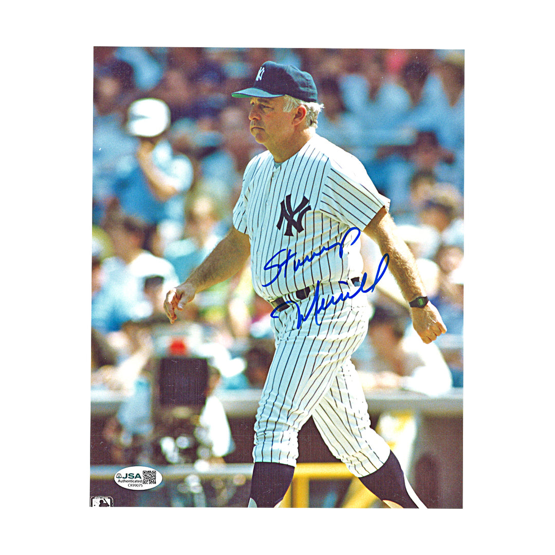 Stump Merrill New York Yankees Autographed 8x10 Photo JSA COA