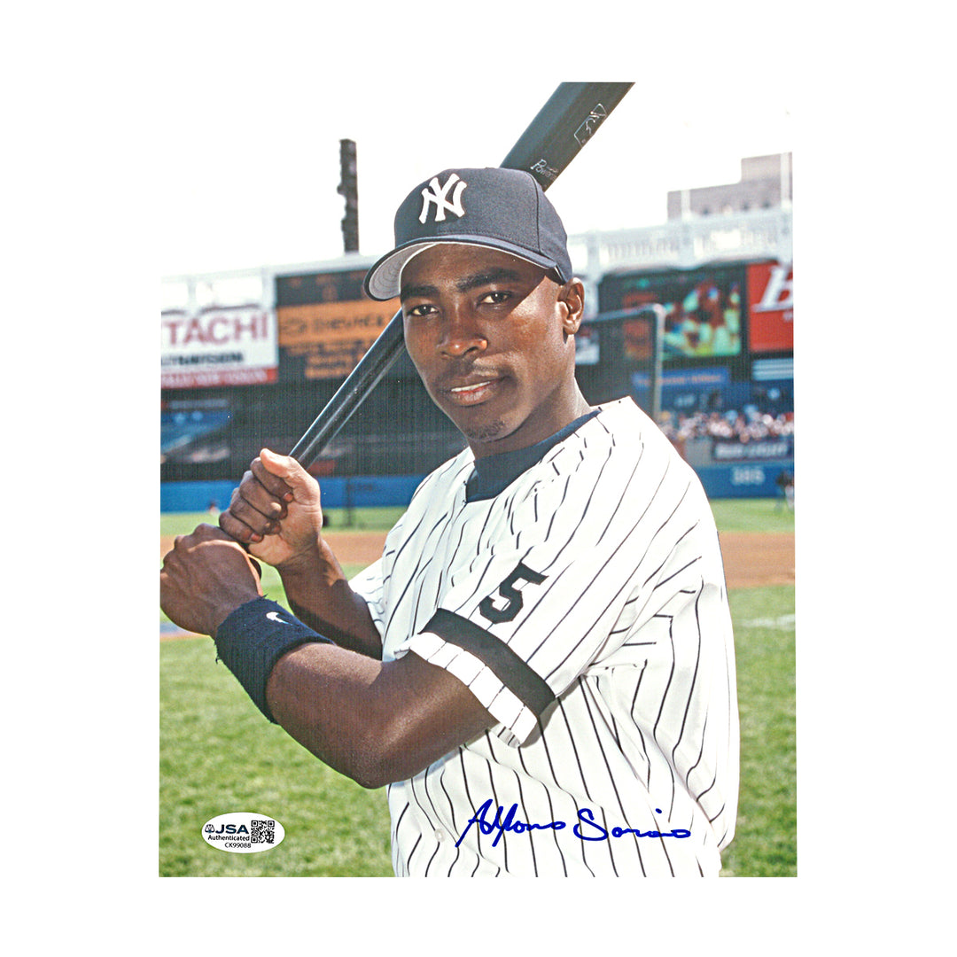 Alfonso Soriano New York Yankees Autographed 8x10 Photo JSA COA