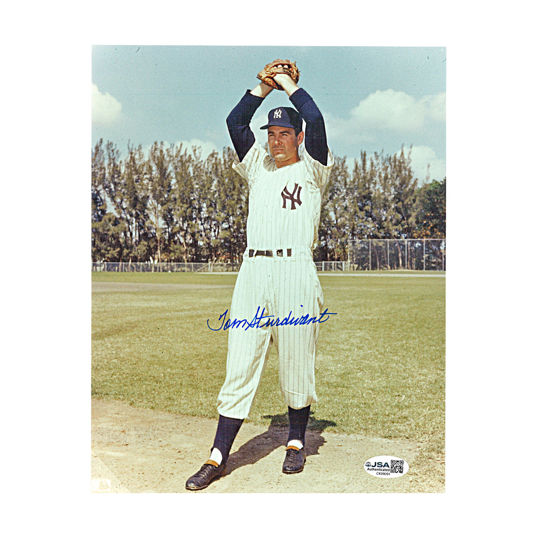 Tom Sturdivant New York Yankees Autographed 8x10 Photo JSA COA