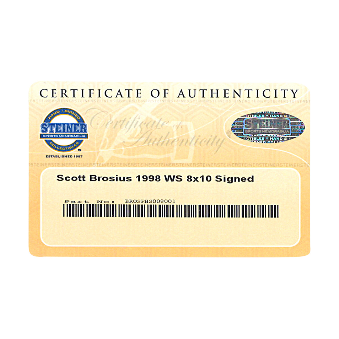 Scott Brosius New York Yankees Autographed 8x10 Photo MLB / Steiner COA