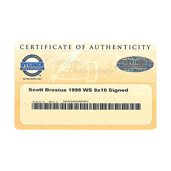 Scott Brosius New York Yankees Autographed 8x10 Photo MLB / Steiner COA