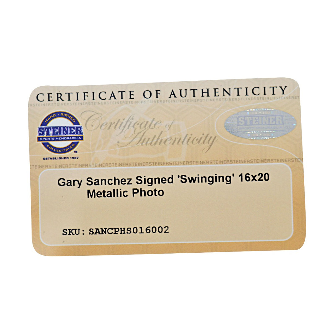 Gary Sanchez New York Yankees Autographed 16x20 Photo MLB Holo & Steiner COA
