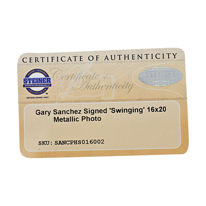 Gary Sanchez New York Yankees Autographed 16x20 Photo MLB Holo & Steiner COA