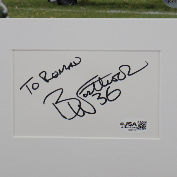Brian Westbrook Eagles Autographed Personalized Matted Index Card Cut JSA COA