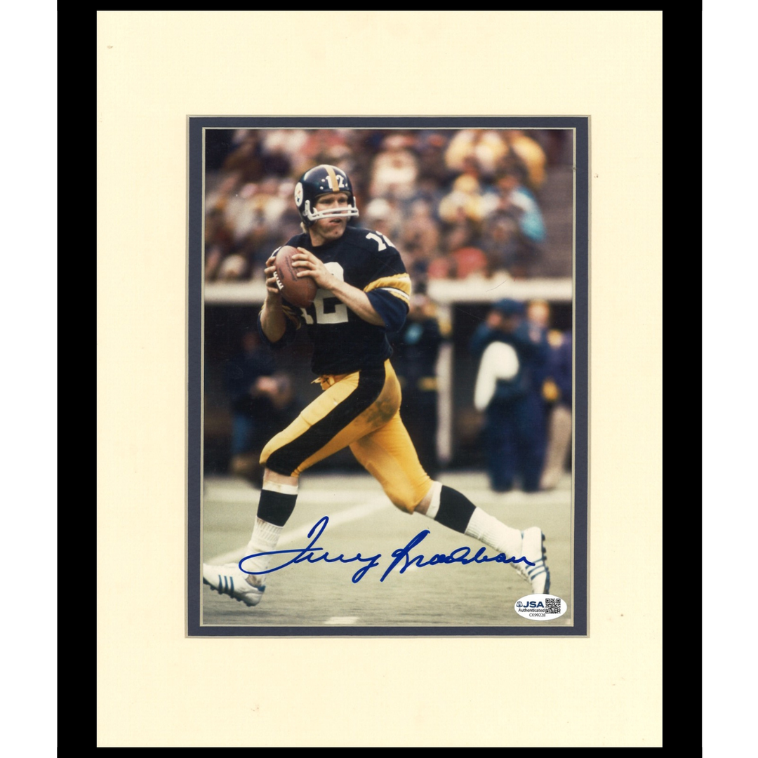Terry Bradshaw Pittsburgh Steelers Autographed Matted 8x10 Photo JSA COA