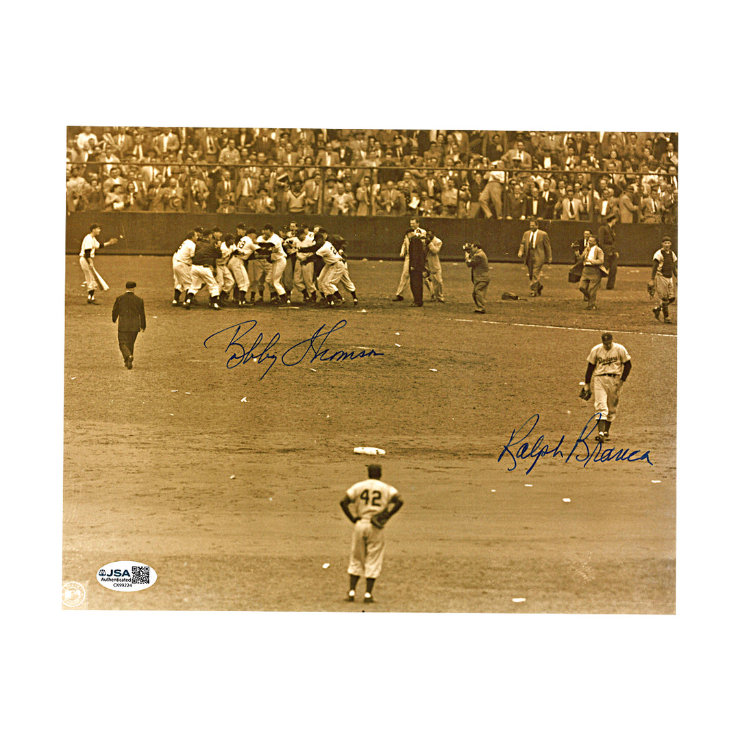 Bobby Thomson Ralph Branca San Francisco Giants Autographed 8x10 Photo JSA COA