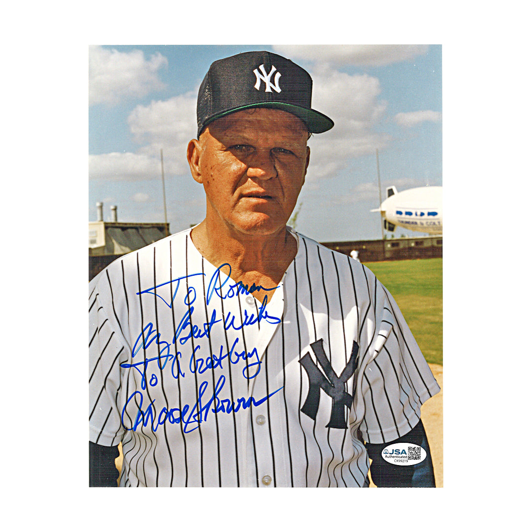 Moose Skowron New York Yankees Autographed Personalized 8x10 Photo JSA COA