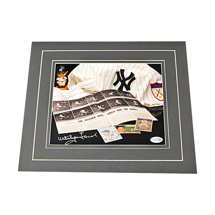 Whitey Ford New York Yankees Autographed Matted 8x10 Photo JSA COA