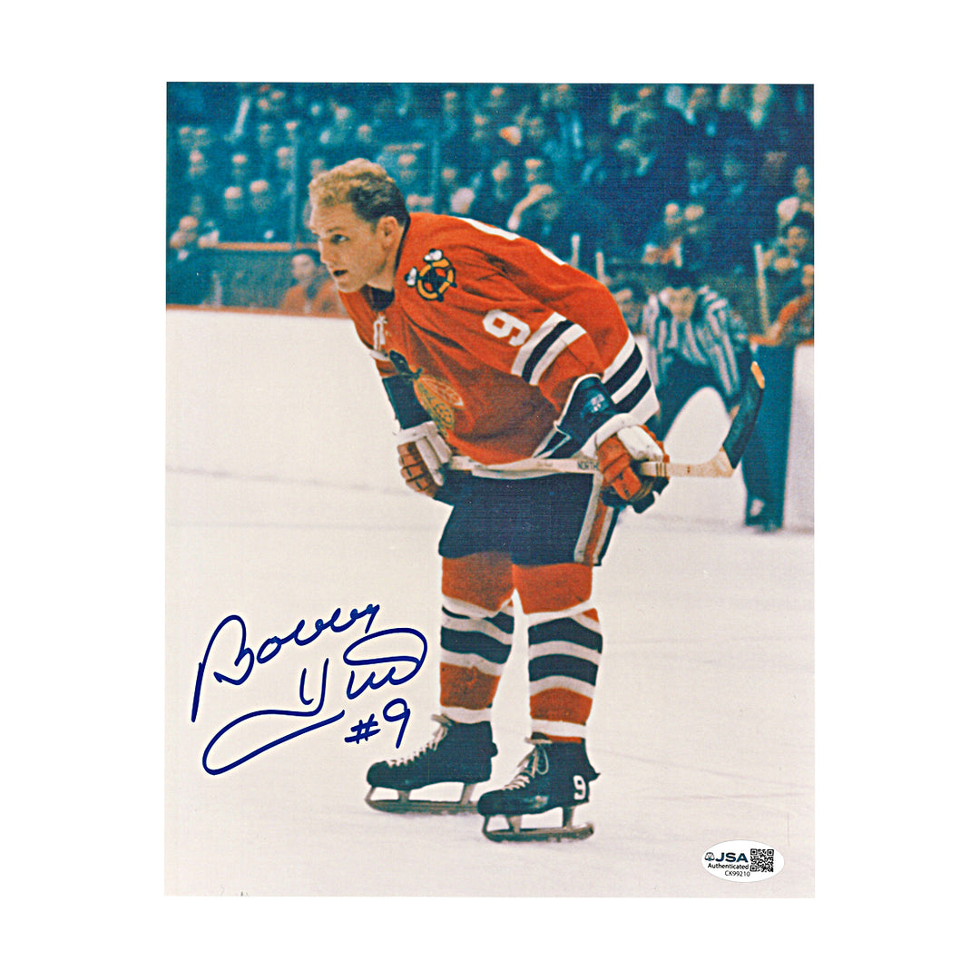 Bobby Hull Chicago Blackhawks Autographed 8x10 Photo JSA COA