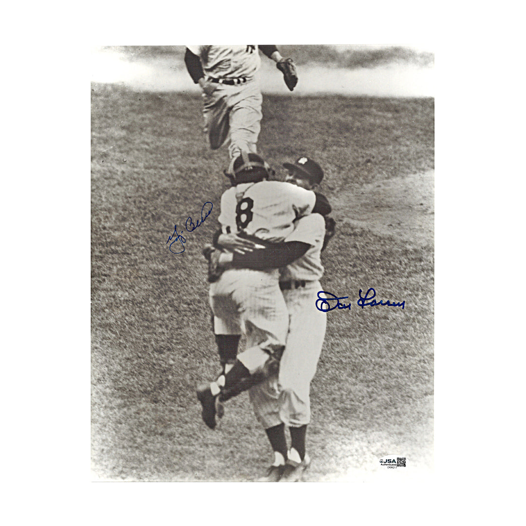 Yogi Berra Don Larsen New York Yankees Dual Signed 11x14 Photo JSA COA