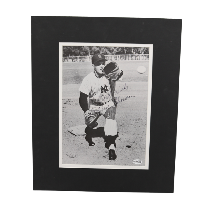 Moose Skowron New York Yankees Autographed Inscribed Matted 11x14 Photo JSA COA